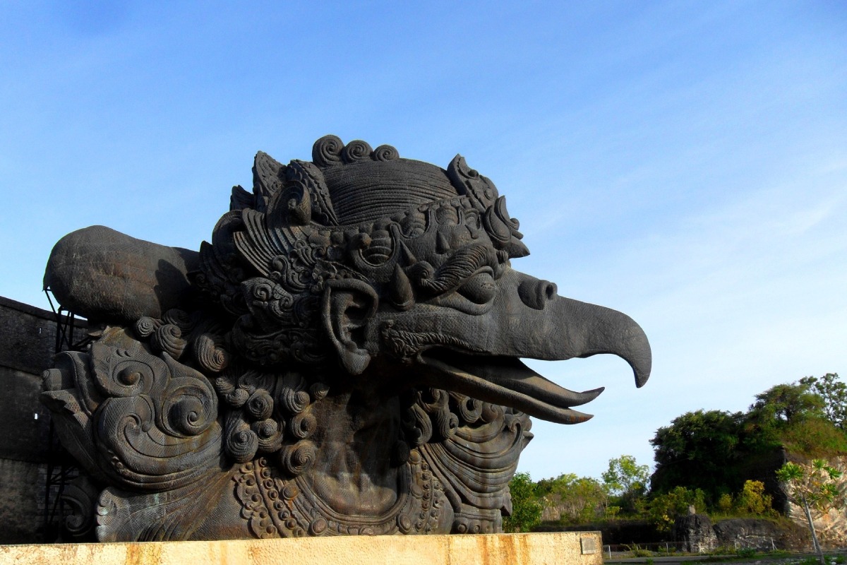 Kultureller Aspekt-Patung Garuda Bali Indonesien asiatische Statue