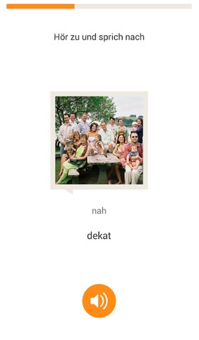 Zuhören und nachsprechen